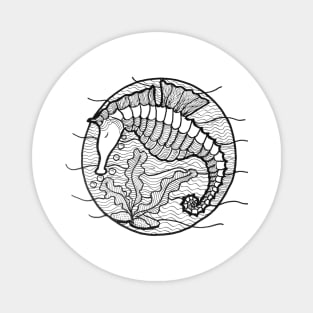 Seahorse art graphic Magnet